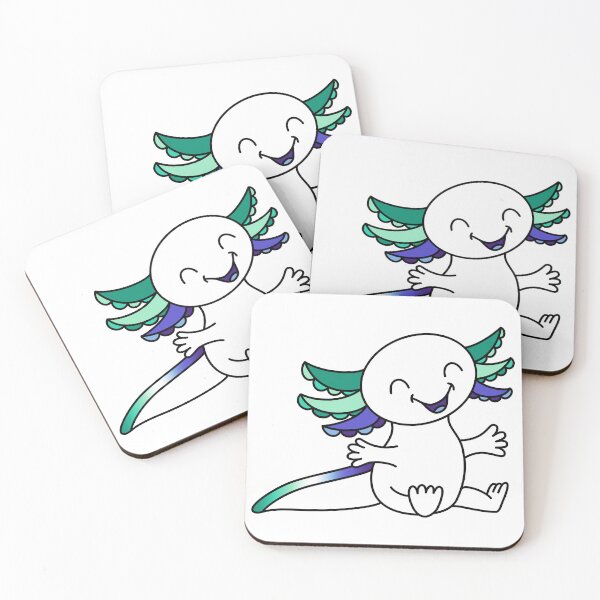 Item preview, Hug me! Cute Axolotl in Gay Men's Pride colors designed and sold by JoyfulJen.