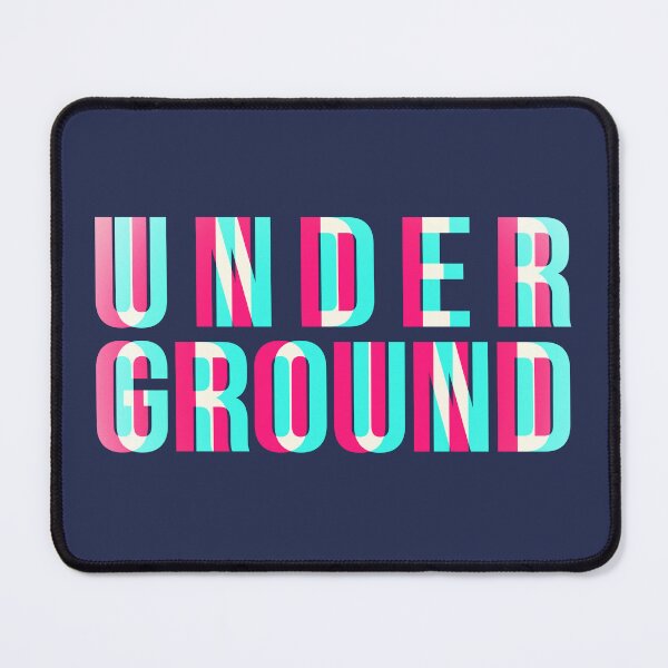 Item preview, TEXT "UNDERGROUND" RGB designed and sold by Time4Space.