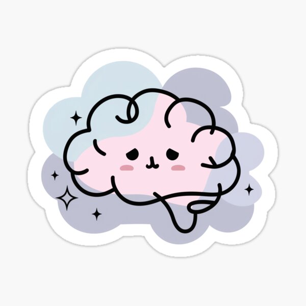 Item preview, Brain Fog, Cute Brain  designed and sold by These_Prints.