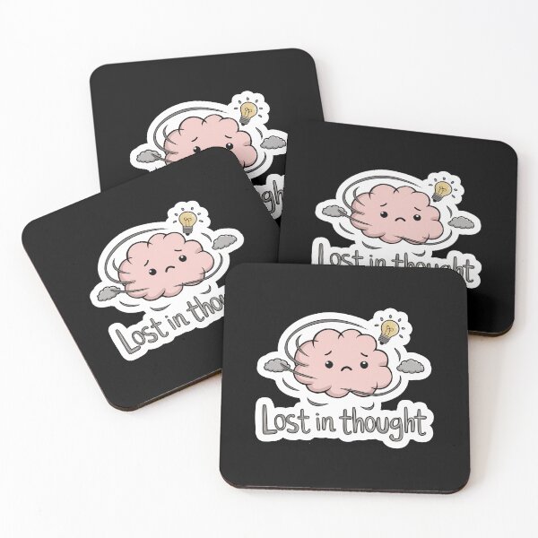 Item preview, Brain Fog, Lost in thought Cute Brain  designed and sold by These_Prints.