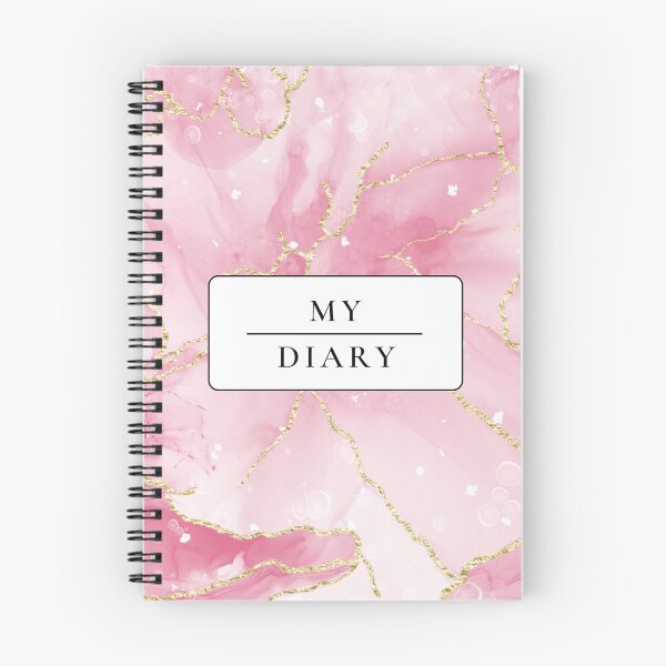 Item preview, Pink Marble Minimalistic Diary designed and sold by LivVisuals.