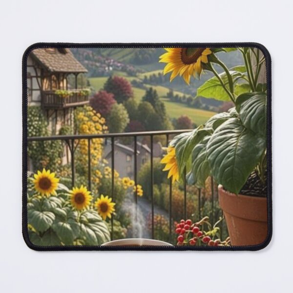 Item preview, Sunflowers and coffee in Mountain. designed and sold by junesstuff001.