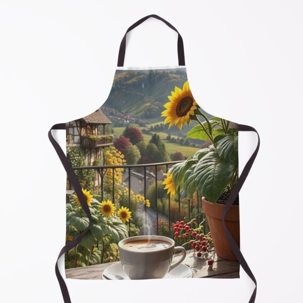 Item preview, Sunflowers and coffee in Mountain. designed and sold by junesstuff001.