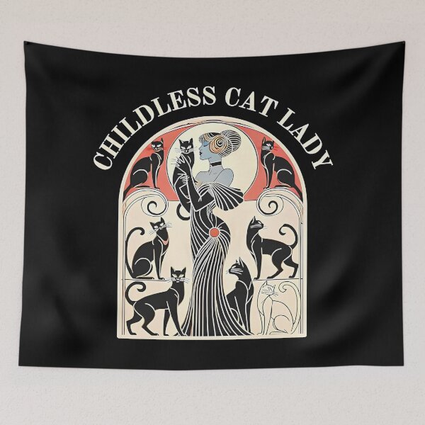 Item preview, Childless Cat Lady Madam President Retro designed and sold by runtemena.