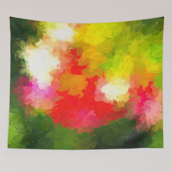Item preview, Digital Floral Abstract Gold,Green and Red X103 designed and sold by RichFrancoCars.