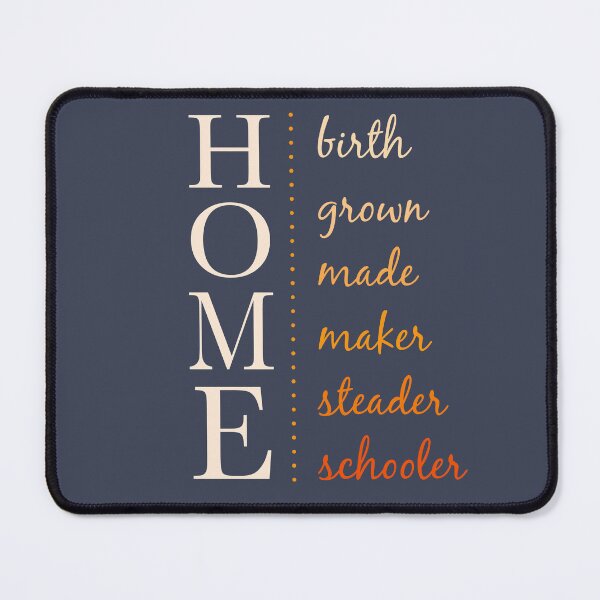 Item preview, HOME birth, grown, made, maker, steader, schooler Yellow designed and sold by literartyghost.