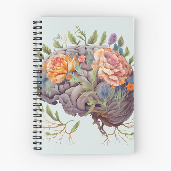 Item preview, Floral Brain Mental Health  designed and sold by darkskydelights.