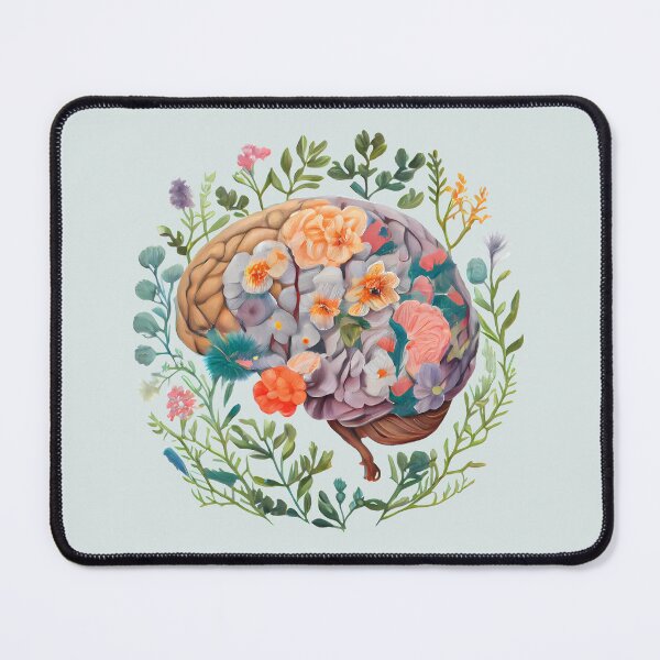 Item preview, Floral Anatomical Brain Mental Health Matters designed and sold by darkskydelights.