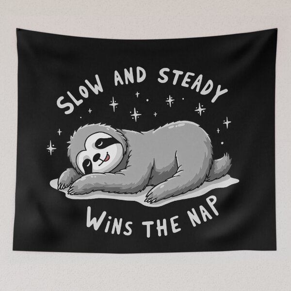Item preview, Sloth: Slow and Steady Wins the Nap (Light Text) designed and sold by Chris Freilich.