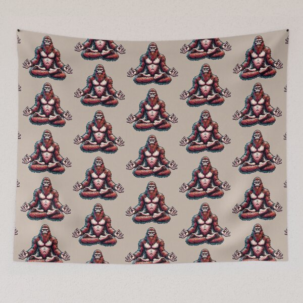 Item preview, Sasquatch meditating designed and sold by Catherine Harrison.