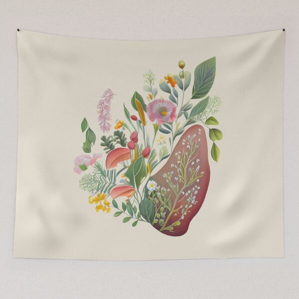Item preview, Floral Anatomical Liver designed and sold by darkskydelights.