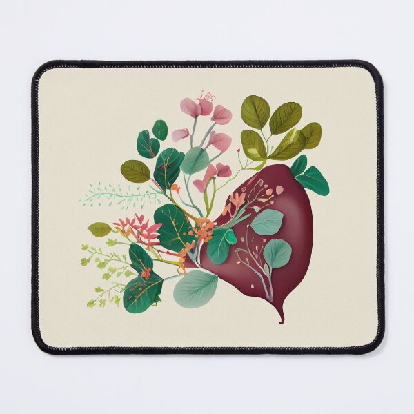 Item preview, Botanical Floral Anatomical Liver designed and sold by darkskydelights.