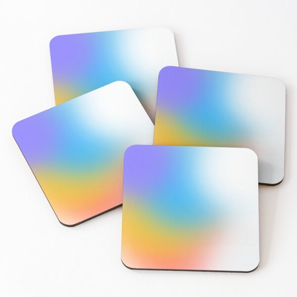 Item preview, White Rainbow Multicolor Grain Shaded Tones Gradient Mist  designed and sold by EvergreenMotifs.