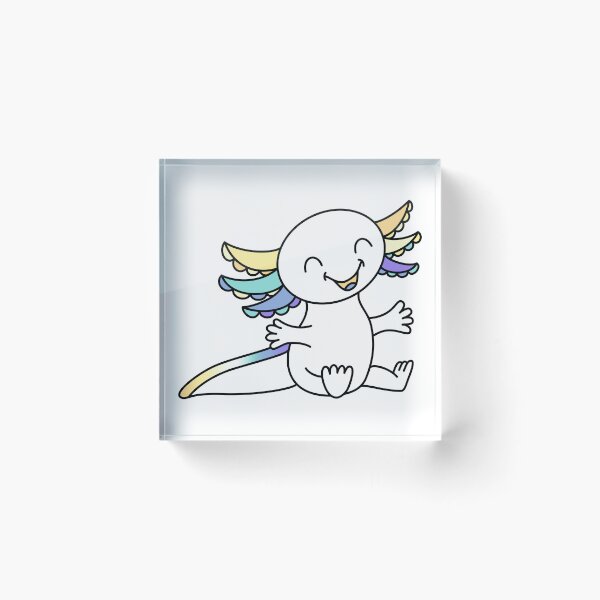 Item preview, Hug me! Cute Axolotl in Genderfaun Pride colors designed and sold by JoyfulJen.