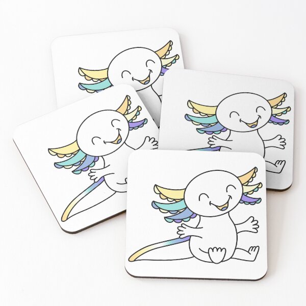 Item preview, Hug me! Cute Axolotl in Genderfaun Pride colors designed and sold by JoyfulJen.