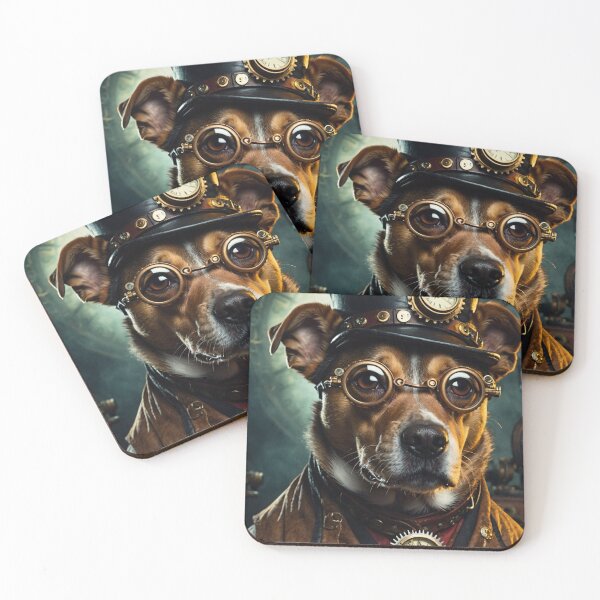 Item preview, Steampunk Dog - Adventurous Canine in Steampunk Attire | Canvas Print | Wall Art | Portrait designed and sold by Ignat.