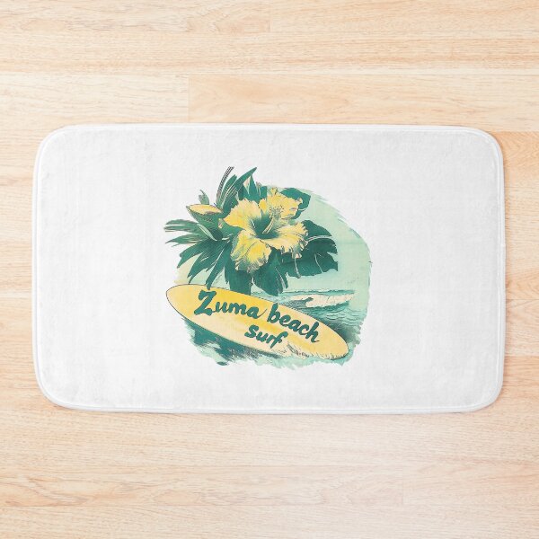 Item preview, Zuma Beach Surf - Vintage Distressed Floral Surfboard Design for Surf Culture Enthusiasts designed and sold by YardWest.