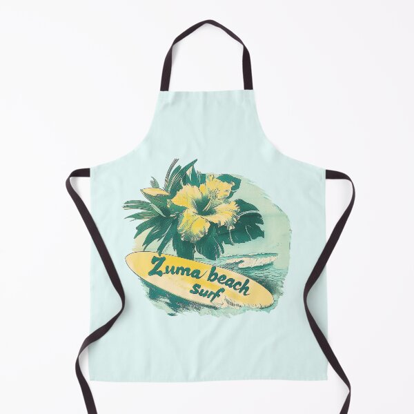 Item preview, Zuma Beach Surf - Vintage Distressed Floral Surfboard Design for Surf Culture Enthusiasts designed and sold by YardWest.