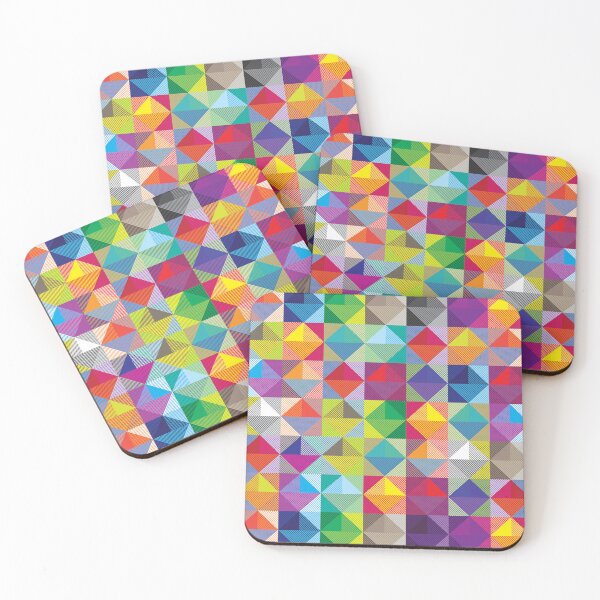 Item preview, Colorful Chaos Retro Geometric Multi-Color Pattern designed and sold by FrazellaDesigns.