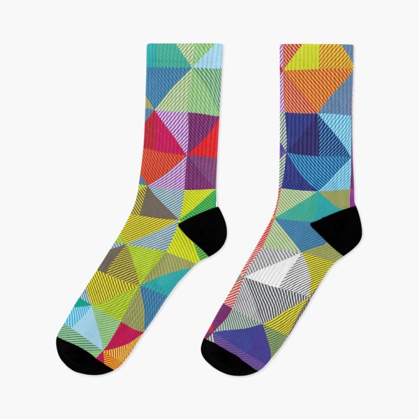 Item preview, Colorful Chaos Retro Geometric Multi-Color Pattern designed and sold by FrazellaDesigns.