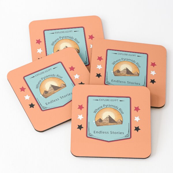 Item preview, Explore travel design with illustration of Sunset Over the Pyramids .  designed and sold by HEMRO.
