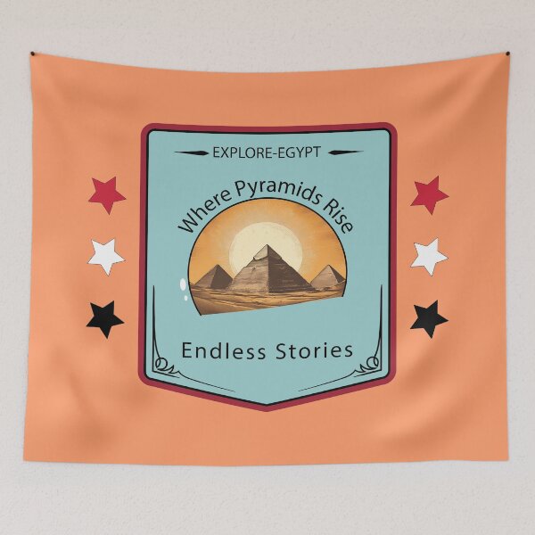 Item preview, Explore travel design with illustration of Sunset Over the Pyramids .  designed and sold by HEMRO.