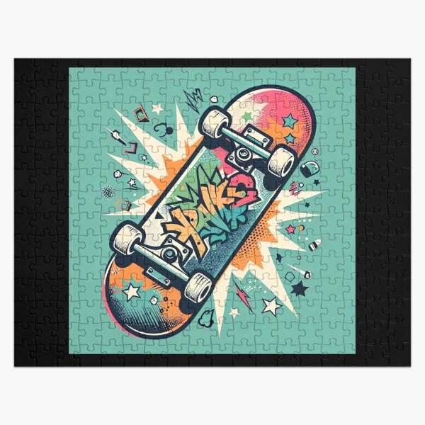 Item preview, Retro Skateboard Pop Art Style designed and sold by artofuniverse.