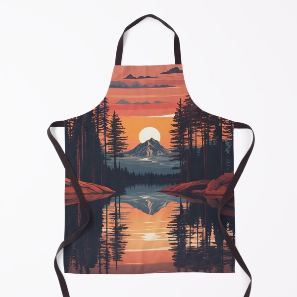 Item preview, Reflejo del atardecer en un lago de montaña designed and sold by Iraf21.