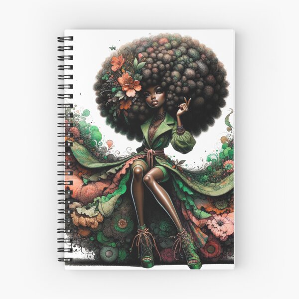 Item preview, Floral Afro Goddess: A Celebration of Natural Beauty and Style designed and sold by GraphiCage.