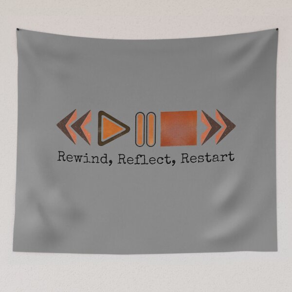 Item preview, Vintage Rewind, Reflect, Restart - Stickers, T-Shirts, Canvas, Mugs, and More designed and sold by PsycheBrain.