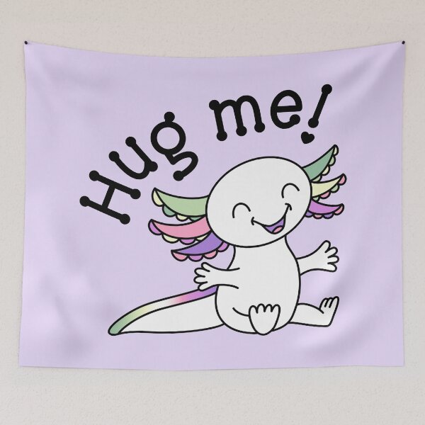 Item preview, Hug me! Cute Axolotl in Genderfae Pride colors designed and sold by JoyfulJen.