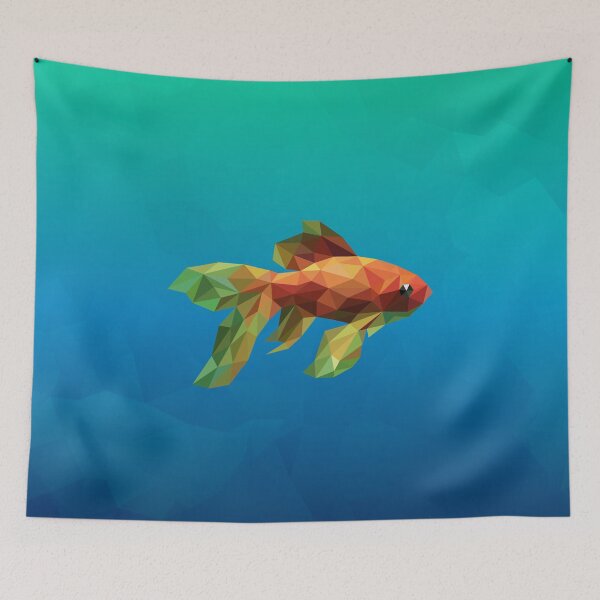 Aperçu de l'œuvre Un poisson rouge Lowpoly créée et vendue par nestorajg.