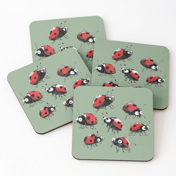 Item preview, Cute Ladybugs Ink Drawing  designed and sold by MaryFiore.