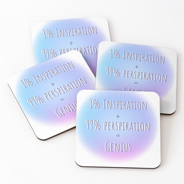 Item preview, 1% Inspiration + 99% Perspiration = Genius designed and sold by NSBUBBLEPOD.