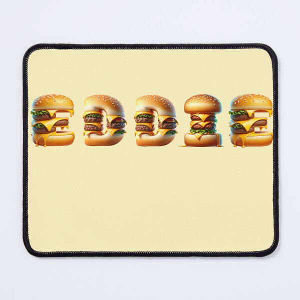 Artikelvorschau, EDDIE (Cheeseburger-Schriftart) entworfen und verkauft von FakeTees.