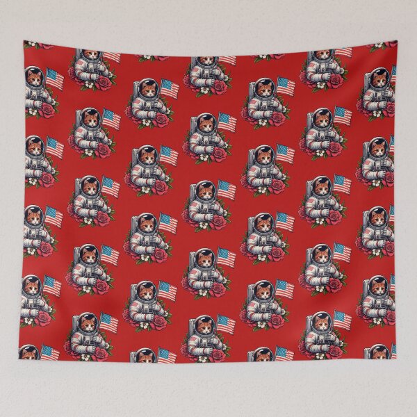 Item preview, Vintage Flowers Astronaut Cat Space Astronaut Cat Floral Lover  -  designed and sold by PurpleLoveStore.
