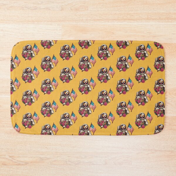 Item preview, Vintage Flowers Astronaut Dog Space Astronaut Dog Floral Lover  -  designed and sold by PurpleLoveStore.