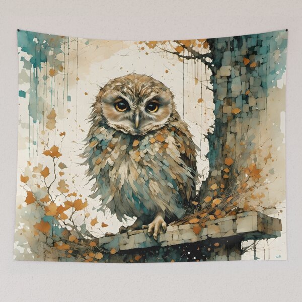 Item preview, Owl on perch  designed and sold by JosieandRose.