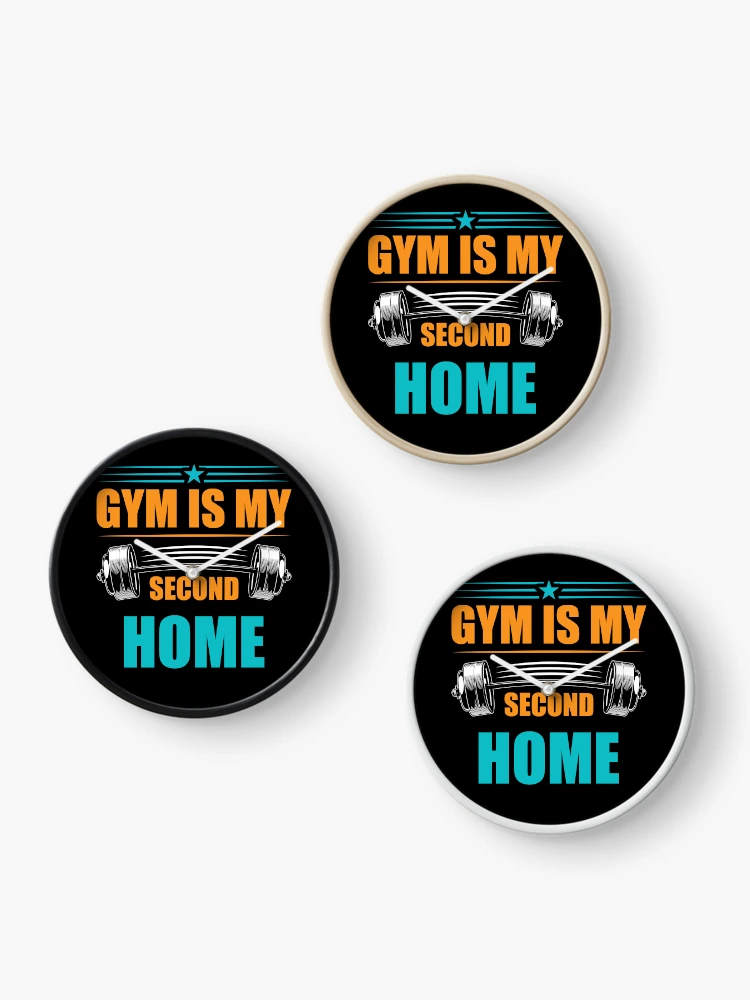 Thumbnail 3 of 4, Clock, Gym Is My Second Home,  designed and sold by Design Etstore.