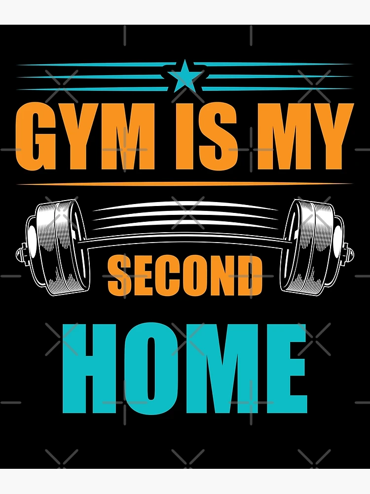 Thumbnail 3 of 3, Poster, Gym Is My Second Home, designed and sold by Design Etstore.