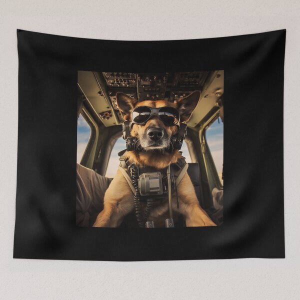Item preview, Chinook Dog Flying a Chinook Helicopter designed and sold by Samuelsboro.