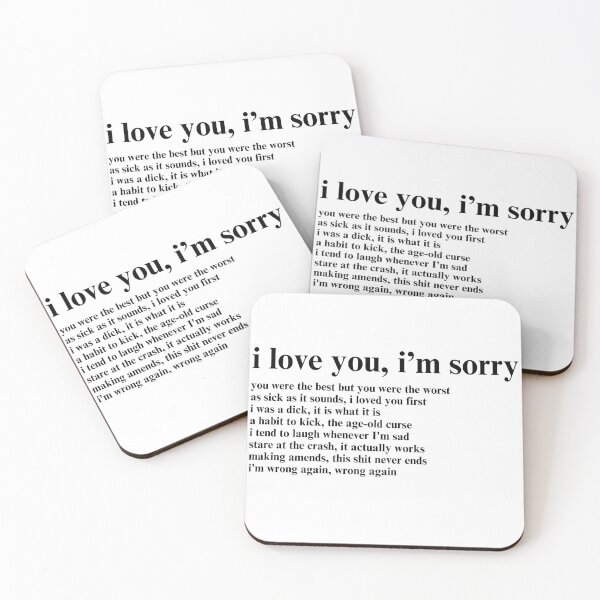 Item preview, i love you i'm sorry lyrics designed and sold by amyshira7.