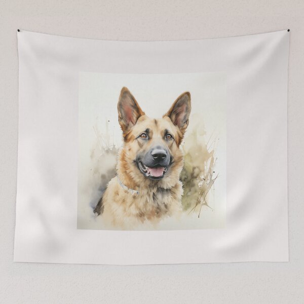 Item preview, Watercolor Portrait of a Chinook Dog designed and sold by Samuelsboro.
