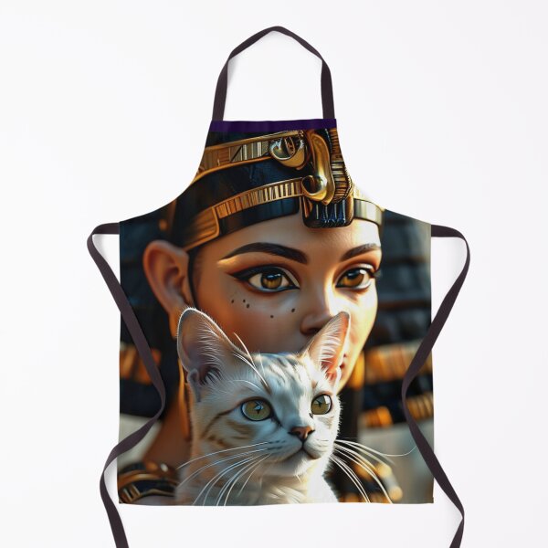 Vista previa del artículo con la obra «La reina Nefertiti la faraona más bella del antiguo Egipto con su gato 20», diseñado y vendido por AnadAA.