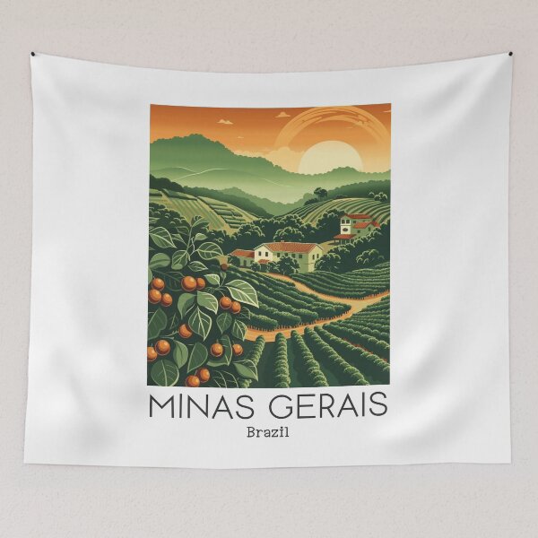 Item preview, A Vintage Travel Illustration of Minas Gerais - Brazil  designed and sold by GoodOldVintage.