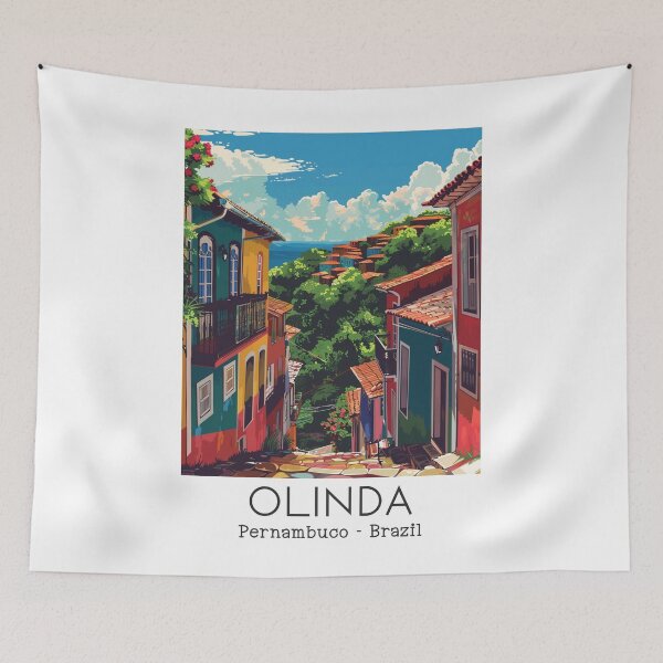 Item preview, A Vintage Travel Illustration of Olinda - Pernambuco - Brazil  designed and sold by GoodOldVintage.