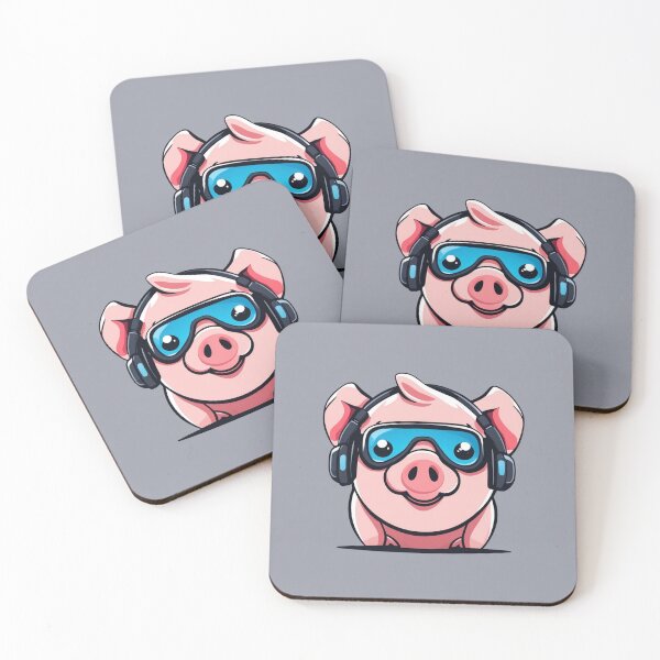 Item preview, Cute Pig Gaming Cartoon Vector Icon Illustration designed and sold by hjian8219.