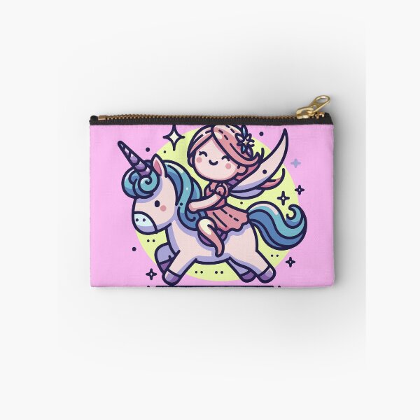 Item preview, Fairy Riding Unicorn - Magical Lineart Fantasy Art designed and sold by H Jonas.