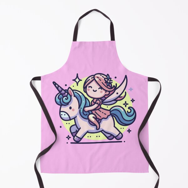 Item preview, Fairy Riding Unicorn - Magical Lineart Fantasy Art designed and sold by H Jonas.