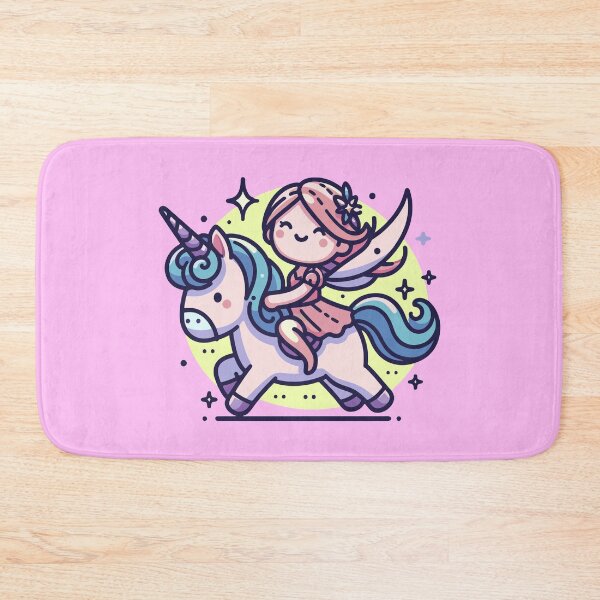 Item preview, Fairy Riding Unicorn - Magical Lineart Fantasy Art designed and sold by H Jonas.